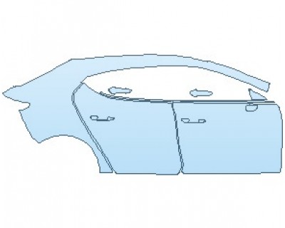 PAINT PROTECTION KIT - 2022 MAZDA MAZDA3 PREMIUM PLUS HATCHBACK REAR QUARTER PANEL AND DOORS RIGHT SIDE - PRECUT PPF CLEAR BRA WRAP