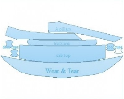 PAINT PROTECTION KIT - 2023 TOYOTA AVALON XSE HYBRID COMMON WEAR AREA KIT - PRECUT PPF CLEAR BRA WRAP