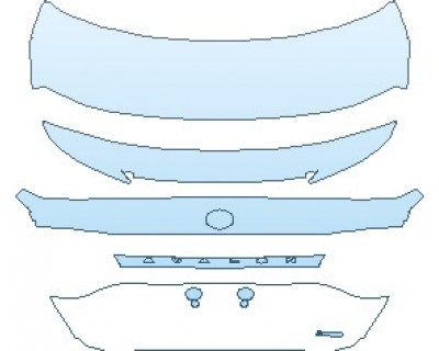 PAINT PROTECTION KIT - 2023 TOYOTA AVALON XSE HYBRID REAR HATCH WITH XSE EMBLEM - PRECUT PPF CLEAR BRA WRAP