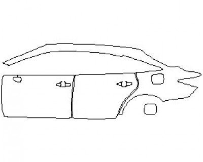 2022 TOYOTA AVALON TOURING REAR QUARTER PANELS AND DOORS LEFT SIDE