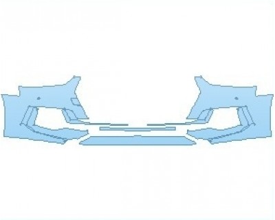 PAINT PROTECTION KIT - 2020 AUDI RS5 COUPE BUMPER WITH SENSORS - INVISIBLEMASK - 3M PAINT PROTECTION