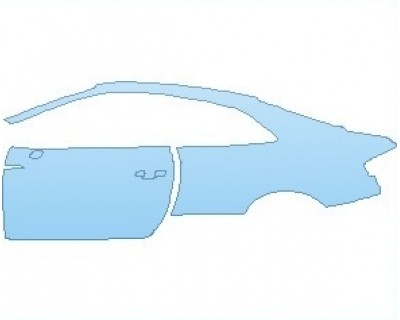 PAINT PROTECTION KIT - 2020 AUDI RS5 COUPE REAR QUARTER PANEL AND DOOR LEFT SIDE - INVISIBLEMASK - 3M PAINT PROTECTION