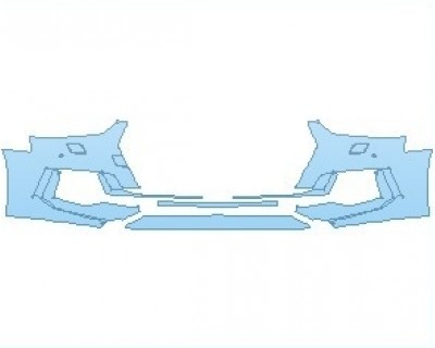 PAINT PROTECTION KIT - 2020 AUDI RS5 COUPE BUMPER WITH WASHERS AND SENSORS - INVISIBLEMASK - 3M PAINT PROTECTION