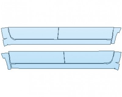 PAINT PROTECTION KIT - 2021 RAM 1500 CLASSIC TRADESMAN ROCKER PANELS CREW CAB - PRECUT PPF CLEAR BRA WRAP