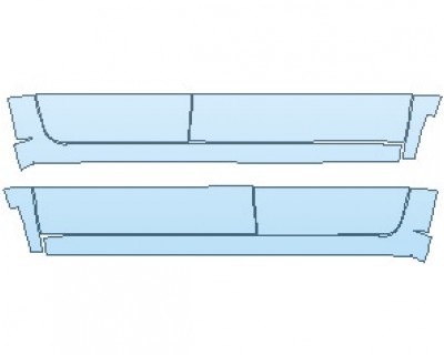 PAINT PROTECTION KIT - 2021 RAM 1500 CLASSIC TRADESMAN ROCKER PANELS QUAD CAB - PRECUT PPF CLEAR BRA WRAP