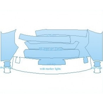 PAINT PROTECTION KIT - 2022 GMC SIERRA HD DENALI COMMON WEAR AREA KIT WITH MARKER LIGHTS - PRECUT PPF CLEAR BRA WRAP