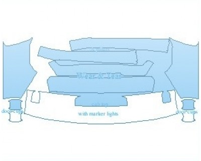 PAINT PROTECTION KIT - 2022 GMC SIERRA HD SIERRA COMMON WEAR AREA KIT WITH MARKER LIGHTS - PRECUT PPF CLEAR BRA WRAP
