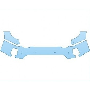 PAINT PROTECTION KIT - 2022 GMC SIERRA HD DENALI BUMPER WITH SENSORS - PRECUT PPF CLEAR BRA WRAP