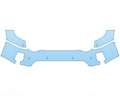 PAINT PROTECTION KIT - 2022 GMC SIERRA HD SIERRA BUMPER WITH SENSORS - PRECUT PPF CLEAR BRA WRAP