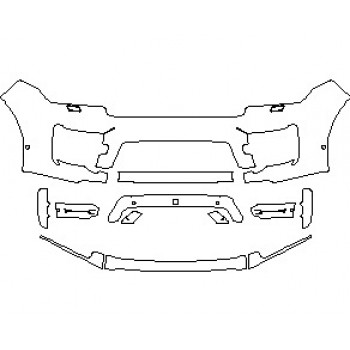 2021 LAND ROVER RANGE ROVER SVO DESIGN PACKAGE STANDARD WHEEL BASE BUMPER WITH WASHERS AND SENSORS