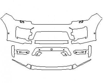2022 LAND ROVER RANGE ROVER SVO DESIGN PACKAGE STANDARD WHEEL BASE BUMPER WITH WASHERS AND SENSORS
