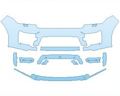 PAINT PROTECTION KIT - 2022 LAND ROVER RANGE ROVER SVO DESIGN PACKAGE STANDARD WHEEL BASE BUMPER WITH WASHERS - PRECUT PPF CLEAR BRA WRAP