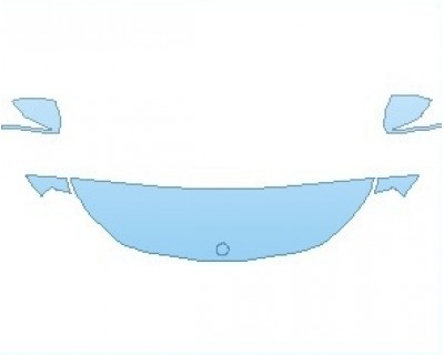 PAINT PROTECTION KIT - 2022 MERCEDES GLB AMG LINE HOOD 18 INCH (WRAPPED EDGES) - PRECUT PPF CLEAR BRA WRAP