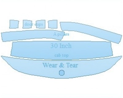 PAINT PROTECTION KIT - 2022 MERCEDES GLB AMG LINE COMMON WEAR AREA KIT - PRECUT PPF CLEAR BRA WRAP