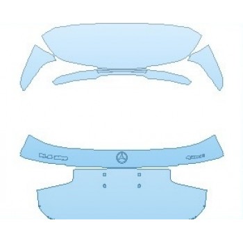 PAINT PROTECTION KIT - 2022 MERCEDES GLB AMG LINE REAR HATCH WITH GLB250 AND 4MATIC EMBLEMS - PRECUT PPF CLEAR BRA WRAP