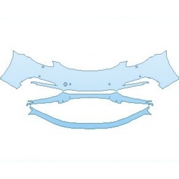 PAINT PROTECTION KIT - 2022 PORSCHE 718 BOXSTER 25 BUMPER WITH WASHERS AND SENSORS - PRECUT PPF CLEAR BRA WRAP