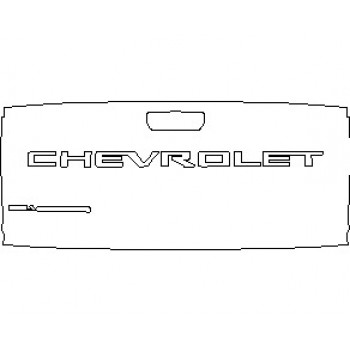 2022 CHEVROLET SILVERADO 1500 HIGH COUNTRY TAILGATE WITH CHEVROLET LETTERS AND SILVERADO EMBLEM