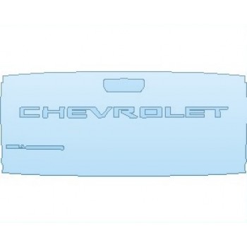 PAINT PROTECTION KIT - 2021 CHEVROLET SILVERADO 1500 HIGH COUNTRY TAILGATE WITH CHEVROLET LETTERS AND SILVERADO EMBLEM - PRECUT PPF CLEAR BRA WRAP