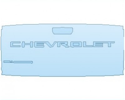 PAINT PROTECTION KIT - 2023 CHEVROLET SILVERADO 1500 LTD HIGH COUNTRY TAILGATE WITH CHEVROLET LETTERS AND SILVERADO EMBLEM - PRECUT PPF CLEAR BRA WRAP