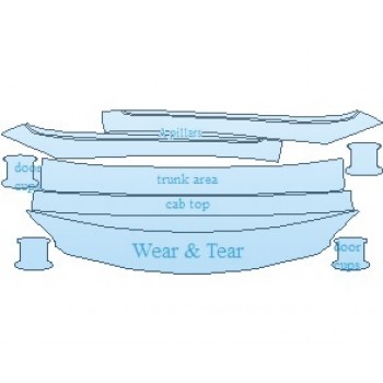 PAINT PROTECTION KIT - 2020 HYUNDAI SANTA FE XL SE COMMON WEAR AREA KIT - PRECUT PPF CLEAR BRA WRAP