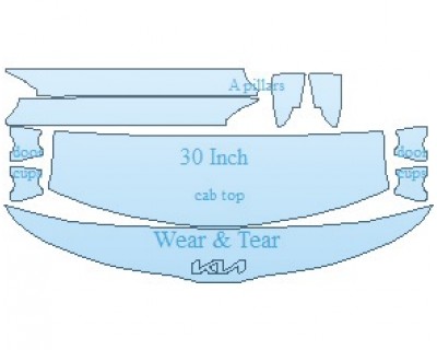 PAINT PROTECTION KIT - 2025 KIA SOUL X-LINE COMMON WEAR AREA KIT - PRECUT PPF CLEAR BRA WRAP