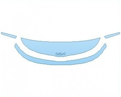 PAINT PROTECTION KIT - 2025 KIA SOUL X-LINE HOOD 18 INCH (WRAPPED EDGES) - PRECUT PPF CLEAR BRA WRAP