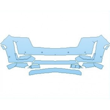 PAINT PROTECTION KIT - 2023 CADILLAC ESCALADE PREMIUM LUXURY PLATINUM ESV BUMPER WITH SENSORS - PRECUT PPF CLEAR BRA WRAP