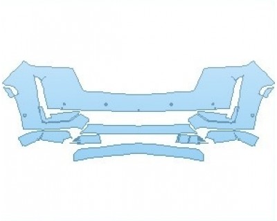 PAINT PROTECTION KIT - 2023 CADILLAC ESCALADE PREMIUM LUXURY PLATINUM ESV BUMPER WITH SENSORS - PRECUT PPF CLEAR BRA WRAP