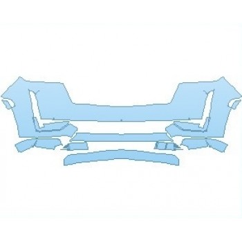 PAINT PROTECTION KIT - 2023 CADILLAC ESCALADE PREMIUM LUXURY PLATINUM ESV BUMPER - PRECUT PPF CLEAR BRA WRAP