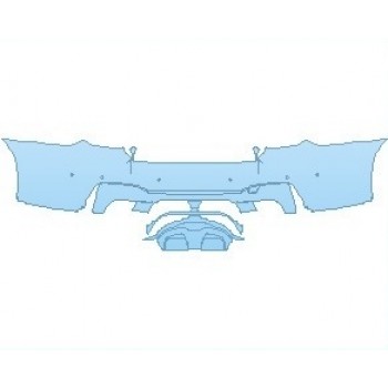 PAINT PROTECTION KIT - 2023 BMW M5 CS REAR BUMPER WITH SENSORS - PRECUT PPF CLEAR BRA WRAP