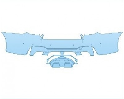PAINT PROTECTION KIT - 2023 BMW M5 CS REAR BUMPER WITH SENSORS - PRECUT PPF CLEAR BRA WRAP