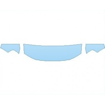 PAINT PROTECTION KIT - 2022 FORD MAVERICK XL HOOD 18 INCH (WRAPPED EDGES) - PRECUT PPF CLEAR BRA WRAP