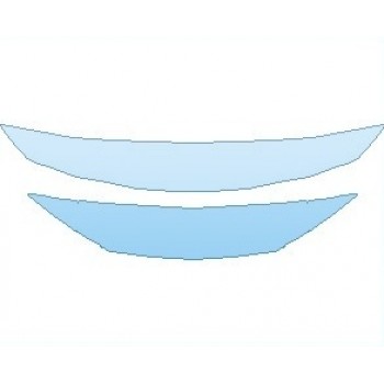 PAINT PROTECTION KIT - 2025 NISSAN VERSA S HOOD 18 INCH (WRAPPED EDGES) - PRECUT PPF CLEAR BRA WRAP