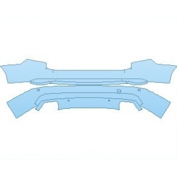 PAINT PROTECTION KIT - 2023 VOLVO XC90 HYBRID INSCRIPTION REAR BUMPER WITH SENSORS - PRECUT PPF CLEAR BRA WRAP