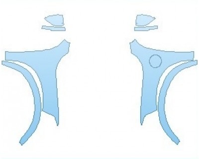 PAINT PROTECTION KIT - 2019 VOLVO XC90 HYBRID EXCELLENCE FULL FENDERS (WRAPPED EDGES) - PRECUT PPF CLEAR BRA WRAP