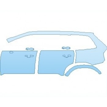 PAINT PROTECTION KIT - 2019 VOLVO XC90 HYBRID EXCELLENCE REAR QUARTER PANEL & DOORS LEFT SIDE - PRECUT PPF CLEAR BRA WRAP