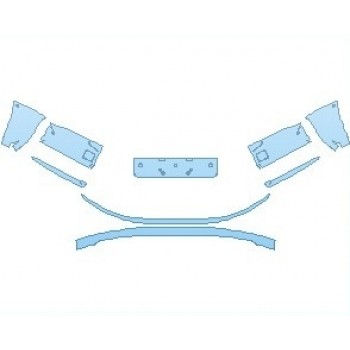 PAINT PROTECTION KIT - 2022 ROLLS ROYCE PHANTOM SEDAN STANDARD WHEELBASE BUMPER WITH SENSORS - PRECUT PPF CLEAR BRA WRAP