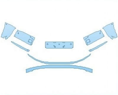 PAINT PROTECTION KIT - 2022 ROLLS ROYCE PHANTOM SEDAN STANDARD WHEELBASE BUMPER WITH SENSORS - PRECUT PPF CLEAR BRA WRAP