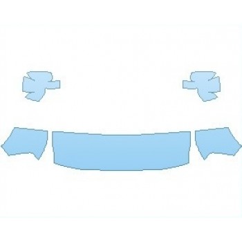 PAINT PROTECTION KIT - 2024 FORD BRONCO OUTER BANKS 4 DOOR HOOD 18 INCH (NO WRAPPED EDGES) - PRECUT PPF CLEAR BRA WRAP