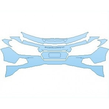 PAINT PROTECTION KIT - 2020 CHEVROLET CORVETTE STINGRAY WITH Z51 PERFORMANCE PKG. COUPE REAR BUMPER WITHOUT SPLASH GUARDS - PRECUT PPF CLEAR BRA WRAP