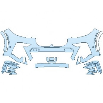 PAINT PROTECTION KIT - 2023 BMW X7 M-SPORT BUMPER WITH SENSORS - PRECUT PPF CLEAR BRA WRAP