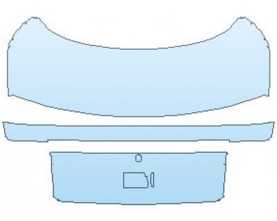 PAINT PROTECTION KIT - 2022 FORD MUSTANG MACH 1 COUPE REAR DECK LID WITH CAMERA AND MACH 1 EMBLEM - PRECUT PPF CLEAR BRA WRAP