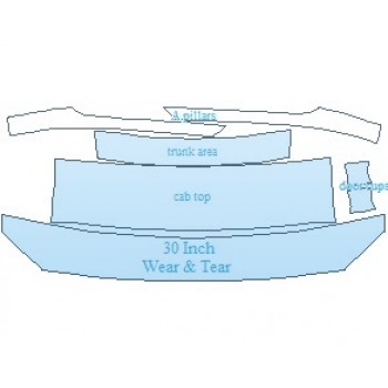 PAINT PROTECTION KIT - 2020 FORD MUSTANG MACH 1 COUPE COMMON WEAR AREA KIT - PRECUT PPF CLEAR BRA WRAP