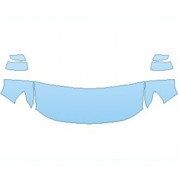PAINT PROTECTION KIT - 2021 CHEVROLET COLORADO Z71 HOOD (NO WRAPPED EDGES) - PRECUT PPF CLEAR BRA WRAP
