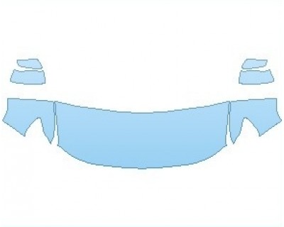 PAINT PROTECTION KIT - 2021 CHEVROLET COLORADO Z71 HOOD (NO WRAPPED EDGES) - PRECUT PPF CLEAR BRA WRAP