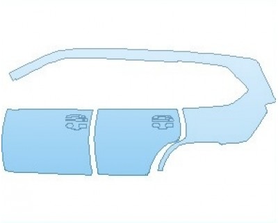 PAINT PROTECTION KIT - 2020 LEXUS LX 570 REAR QUARTER PANEL AND DOORS LEFT SIDE - INVISIBLEMASK - 3M PAINT PROTECTION
