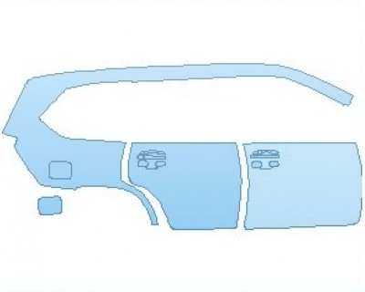 PAINT PROTECTION KIT - 2020 LEXUS LX 570 REAR QUARTER PANEL AND DOORS RIGHT SIDE - INVISIBLEMASK - 3M PAINT PROTECTION