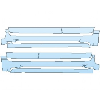 PAINT PROTECTION KIT - 2022 LEXUS LX 570 ROCKER PANELS - PRECUT PPF CLEAR BRA WRAP