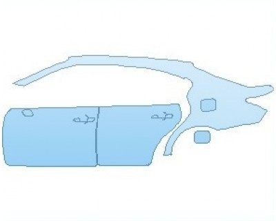 PAINT PROTECTION KIT - 2023 LEXUS GS F-SPORT REAR QUARTER PANEL & DOORS LEFT SIDE - PRECUT PPF CLEAR BRA WRAP