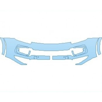 PAINT PROTECTION KIT - 2020 PORSCHE CAYENNE TURBO SUV BUMPER WITH SENSORS - PRECUT PPF CLEAR BRA WRAP